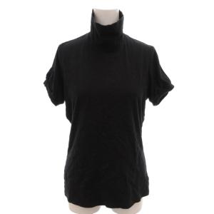 ヨウジヤマモト Tシャツ カットソー タートルネック スリーストライプス 半袖 M 黒 ブラック /YJ