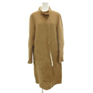 COLLECTION スタンドカラーコート カシミヤ混 40 メルトン ウール 茶 ブラウン /JS GY06