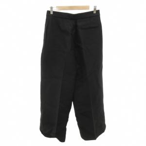 Christian Dior パンツ スラックス 36 センタークリース ワイド 黒 ブラック 濃紺 ダークネイビー /JS GY06