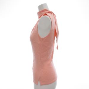 BURBERRY BLUE LABEL カットソー 38 ロゴ 刺繍 ノースリーブ ピンク /AE GY06