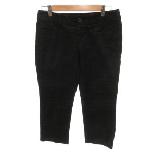 美品 パンツ 36 黒 ブラック 無地 クロップド丈 テーパードB1R07-140-09 /HW GY06