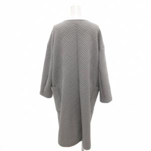 BEAUTY&YOUTH UNITED ARROWS 美品 キルティングコート ジャケット 水色 ライトブルー ロング丈 ノーカラー 長袖 1627-699-0364