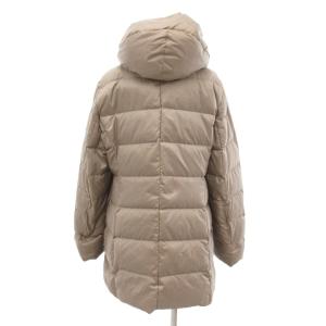 23区 美品 ダウンコート 40 ベージュ フード付き キルティング 長袖 ミドル丈 /SJ GY06