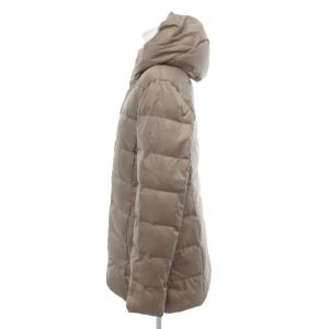 23区 美品 ダウンコート 40 ベージュ フード付き キルティング 長袖 ミドル丈 /SJ GY06