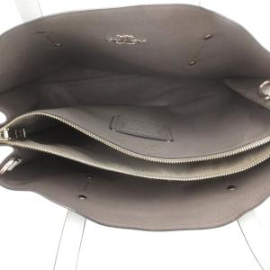 COACH トートバッグ ショルダー 2WAY レザー 本革 ライトブルー ロゴプレート付き 25137 /RG GY06