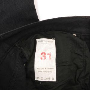 DRIES VAN NOTEN パンツ ウール 31 ブラック 32.3048.01
