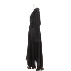 CELFORD スキッパーシャツワンピース マキシ ロング ドレープ 38 紺 ネイビー /JS GY06