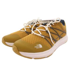 THE NORTH FACE タグ付き スニーカー シューズ ローカット ロゴ 24.5 黄 イエロー /FF GY12