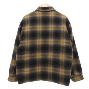 PENDLETON ニコアンド 中綿 シャツジャケット 裏地キルティング M アウター グレー イエロー 黒 ブラック /SX