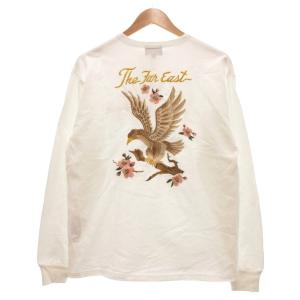 Schott CHERRY BLOSSOMS EAGLE ヘンリーネック 長袖Tシャツ Mトップス 刺繍 782-4130004