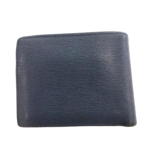 PORTER 二つ折り財布 ウォレット ロゴ レザー 紺 ネイビー /FF GY12