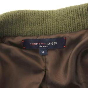 TOMMY HILFIGER ニットジャケット シングル 2B XL 緑 グリーン /YJ GY12