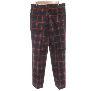 Brooks Brothers 美品 パンツ スラックス ウール 32 赤 レッド チェック柄 フルレングス /NL GY12
