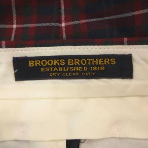 Brooks Brothers 美品 パンツ スラックス ウール 32 赤 レッド チェック柄 フルレングス /NL GY12