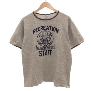 美品 Tシャツ L 半袖 リンガー クルーネック グレー /AE GY12