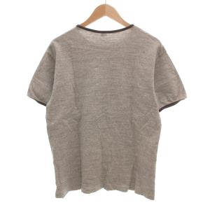 WAREHOUSE 美品 Tシャツ L 半袖 リンガー クルーネック グレー /AE GY12