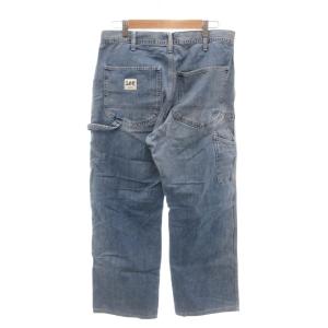 LEE デニムペインターパンツ ウォッシュ ロゴ 34×33 インディゴブルー /YJ GY12