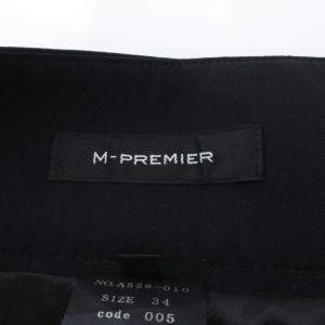 M-Premier パンツ 34 黒 ブラック 無地 ワイド フルレングス /SX GY06