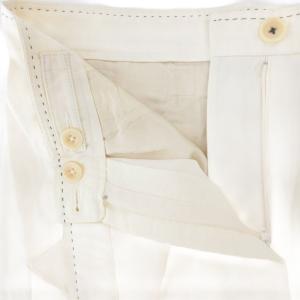 ANN DEMEULEMEESTER 美品 ショートパンツ 34 白 ホワイト ショート丈 ラップデザイン ステッチデザイン /IL GY06