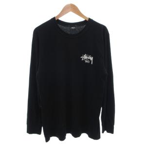 Tシャツ ロンT ロゴプリント 長袖 M 黒 ブラック /FF GY06