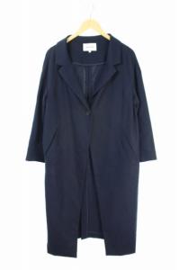 18SS ソフトツイストCOオープンカラーコート 36 ネイビー