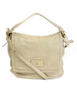 ショルダーバッグ 2WAY レザー ベージュ