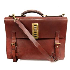 バッグ ブリーフケース ハンド ショルダー 2way レザー 茶色