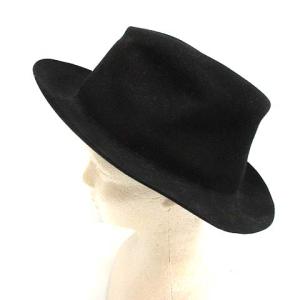 帽子 ハット 中折れ ウール 59 ブラック 黒