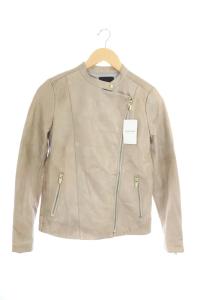 16AW ジャケット ライダース レザー 36 ベージュ