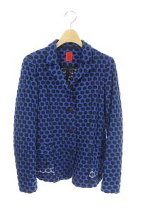 イッセイミヤケ ジャケット ドット柄 2 青 黒