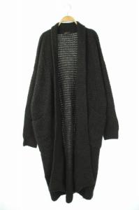 18AW カーディガン ニット ガウン ロング 長袖 M グレー