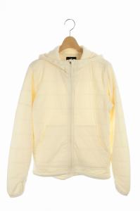 18AW ジャケット 中綿 フレキシブル フード ジップアップ 2 アイボリー