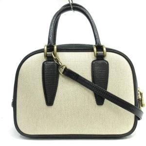 バッグ ショルダー ハンド 2way レザー キャンバス 黒 ブラック 白 ホワイト