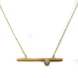 ヒロタカ ネックレス ペンダント K10 ダイヤモンド 0.06ct イエローゴールド