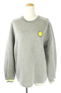 スマイリー 刺繍スウェット S-M グレー