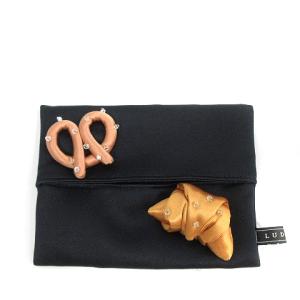 ELLE SHOP限定 ベーカリーティッシュケース ナイロン 紺 ネイビー