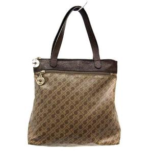 バッグ トート ハンド 総柄 茶