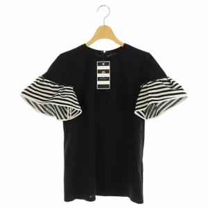 GATHERED SLEEVES TEE カットソー 36 ブラック
