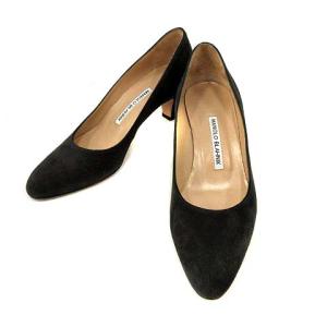 パンプス スエード ローヒール 36 23cm グレー