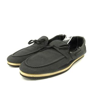 デッキシューズ スリッポン キャンバス 42.5 グレー