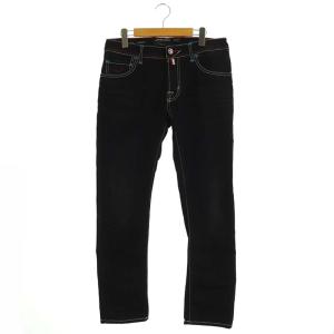 COUNTRY 加工デニムパンツ ジーンズ スリム ボタンフライ 32 ブラック