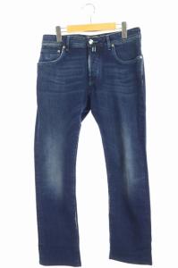 LIMITED COMF 加工デニムパンツ テーパード ジーンズ ボタンフライ ダメージ加工 31 青