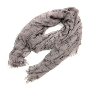 ストール サークルデザイン カシミヤ混 グレー