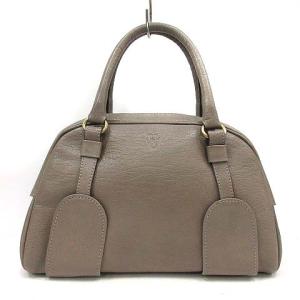 ショルダーバッグ ハンド トート ミニボストン 2way レザー ハラコ グレージュ