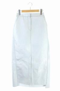 REFLECTION TWEED SKIRT タイトスカート ロング M ライトブルー