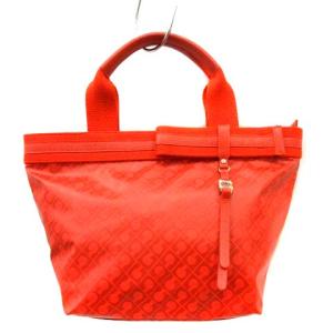 バッグ トート ハンド ロゴ オレンジ