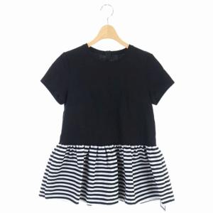 PEPLUM TEE カットソー 36 ブラック