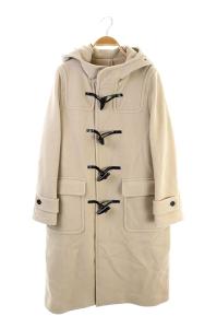 19AW ウール メルトン ダッフルコート アウター フード付き ロング 36 ベージュ