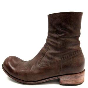 ナッパネビア サイドZIP ショートブーツ 41.5 ブラウン