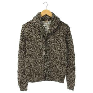 ショールカラーニットカーディガン ウール